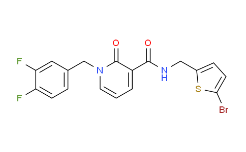 CAS No. 1001413-88-2, N-((5-Bromothiophen-2-yl)methyl)-1-(3,4-difluorobenzyl)-2-oxo-1,2-dihydropyridine-3-carboxamide