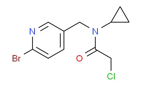 CAS No. 1353982-76-9, N-((6-Bromopyridin-3-yl)methyl)-2-chloro-N-cyclopropylacetamide