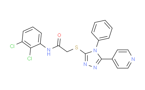 CAS No. 332376-22-4, N-(2,3-Dichlorophenyl)-2-((4-phenyl-5-(pyridin-4-yl)-4H-1,2,4-triazol-3-yl)thio)acetamide