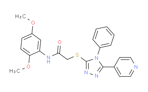 CAS No. 332376-44-0, N-(2,5-Dimethoxyphenyl)-2-((4-phenyl-5-(pyridin-4-yl)-4H-1,2,4-triazol-3-yl)thio)acetamide