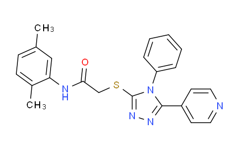 CAS No. 337505-60-9, N-(2,5-Dimethylphenyl)-2-((4-phenyl-5-(pyridin-4-yl)-4H-1,2,4-triazol-3-yl)thio)acetamide