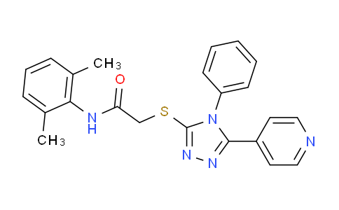 CAS No. 337505-62-1, N-(2,6-Dimethylphenyl)-2-((4-phenyl-5-(pyridin-4-yl)-4H-1,2,4-triazol-3-yl)thio)acetamide