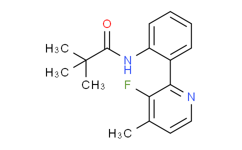 CAS No. 153035-11-1, N-(2-(3-fluoro-4-methylpyridin-2-yl)phenyl)pivalamide