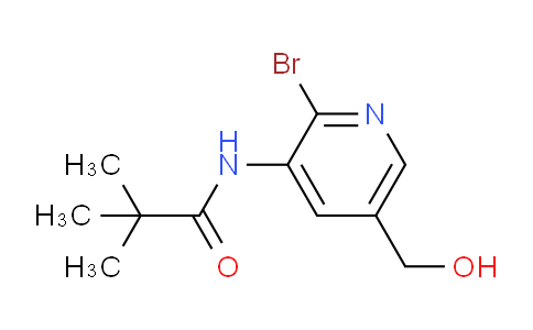 CAS No. 1171919-92-8, N-(2-Bromo-5-(hydroxymethyl)pyridin-3-yl)pivalamide