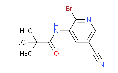 CAS No. 1171920-02-7, N-(2-Bromo-5-cyanopyridin-3-yl)pivalamide