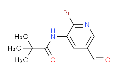 CAS No. 1142192-34-4, N-(2-Bromo-5-formylpyridin-3-yl)pivalamide