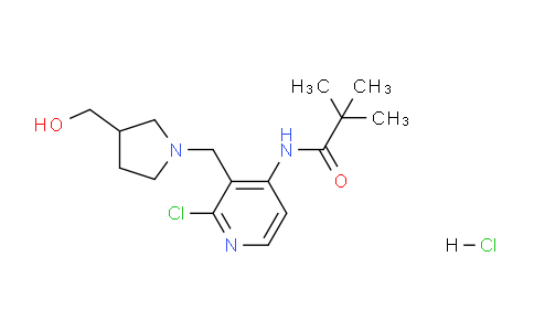 CAS No. 1186311-22-7, N-(2-Chloro-3-((3-(hydroxymethyl)pyrrolidin-1-yl)methyl)pyridin-4-yl)pivalamide hydrochloride