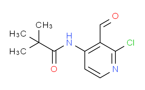 CAS No. 338452-91-8, N-(2-Chloro-3-formylpyridin-4-yl)pivalamide