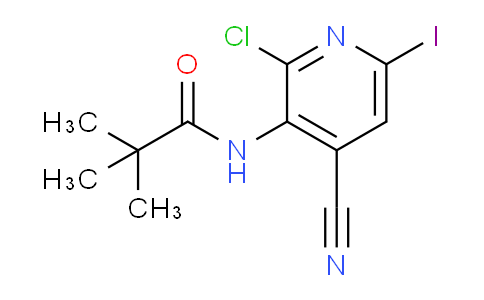 CAS No. 1346446-97-6, N-(2-Chloro-4-cyano-6-iodopyridin-3-yl)pivalamide
