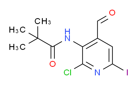CAS No. 1305324-69-9, N-(2-Chloro-4-formyl-6-iodopyridin-3-yl)pivalamide