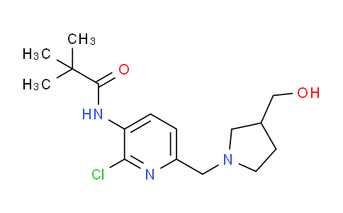 CAS No. 1203499-44-8, N-(2-Chloro-6-((3-(hydroxymethyl)pyrrolidin-1-yl)methyl)pyridin-3-yl)pivalamide