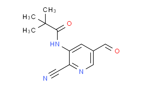 CAS No. 1246088-39-0, N-(2-Cyano-5-formylpyridin-3-yl)pivalamide