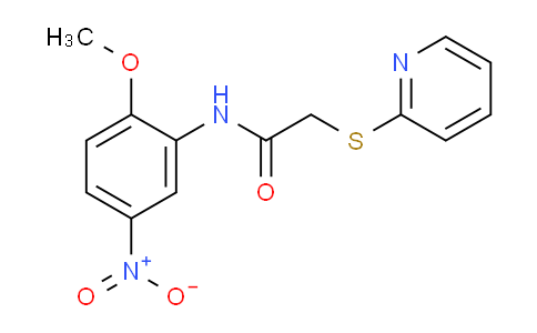 CAS No. 763124-79-4, N-(2-Methoxy-5-nitrophenyl)-2-(pyridin-2-ylthio)acetamide