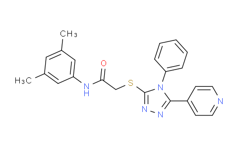 CAS No. 332376-20-2, N-(3,5-Dimethylphenyl)-2-((4-phenyl-5-(pyridin-4-yl)-4H-1,2,4-triazol-3-yl)thio)acetamide