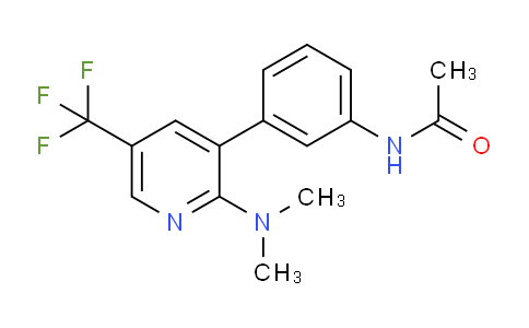 CAS No. 1299607-76-3, N-(3-(2-(Dimethylamino)-5-(trifluoromethyl)pyridin-3-yl)phenyl)acetamide