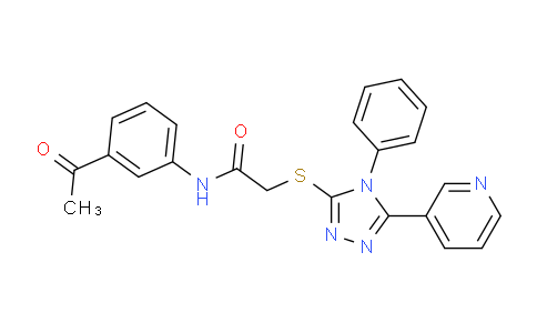 CAS No. 332909-83-8, N-(3-Acetylphenyl)-2-((4-phenyl-5-(pyridin-3-yl)-4H-1,2,4-triazol-3-yl)thio)acetamide