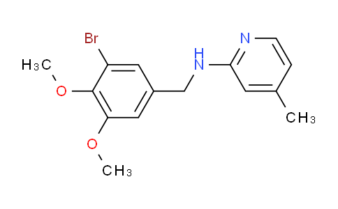 CAS No. 1291492-91-5, N-(3-Bromo-4,5-dimethoxybenzyl)-4-methylpyridin-2-amine