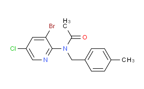CAS No. 945624-06-6, N-(3-Bromo-5-chloropyridin-2-yl)-N-(4-methylbenzyl)acetamide