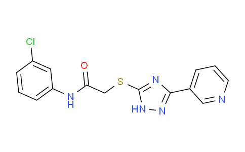CAS No. 332157-99-0, N-(3-Chlorophenyl)-2-((3-(pyridin-3-yl)-1H-1,2,4-triazol-5-yl)thio)acetamide