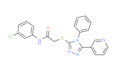CAS No. 332385-34-9, N-(3-Chlorophenyl)-2-((4-phenyl-5-(pyridin-3-yl)-4H-1,2,4-triazol-3-yl)thio)acetamide