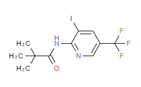 CAS No. 1002916-67-7, N-(3-Iodo-5-(trifluoromethyl)pyridin-2-yl)-pivalamide