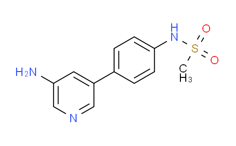 CAS No. 1258624-12-2, N-(4-(5-Aminopyridin-3-yl)phenyl)methanesulfonamide