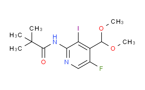 CAS No. 1299607-65-0, N-(4-(Dimethoxymethyl)-5-fluoro-3-iodopyridin-2-yl)pivalamide