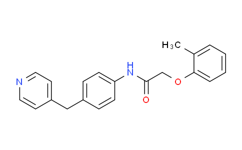CAS No. 313483-44-2, N-(4-(Pyridin-4-ylmethyl)phenyl)-2-(o-tolyloxy)acetamide