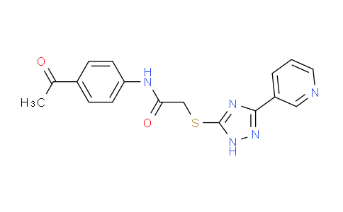 CAS No. 332158-01-7, N-(4-Acetylphenyl)-2-((3-(pyridin-3-yl)-1H-1,2,4-triazol-5-yl)thio)acetamide