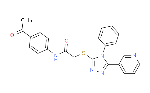 CAS No. 332385-36-1, N-(4-Acetylphenyl)-2-((4-phenyl-5-(pyridin-3-yl)-4H-1,2,4-triazol-3-yl)thio)acetamide