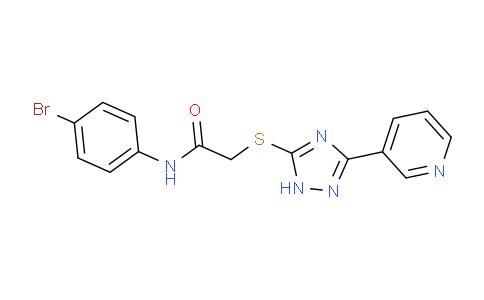 CAS No. 332158-04-0, N-(4-Bromophenyl)-2-((3-(pyridin-3-yl)-1H-1,2,4-triazol-5-yl)thio)acetamide