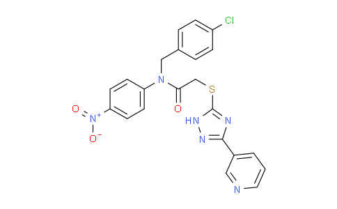 CAS No. 337488-65-0, N-(4-Chlorobenzyl)-N-(4-nitrophenyl)-2-((3-(pyridin-3-yl)-1H-1,2,4-triazol-5-yl)thio)acetamide