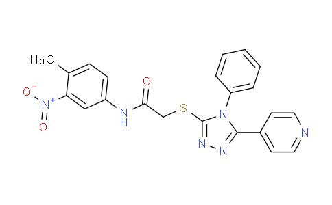 CAS No. 332376-18-8, N-(4-Methyl-3-nitrophenyl)-2-((4-phenyl-5-(pyridin-4-yl)-4H-1,2,4-triazol-3-yl)thio)acetamide