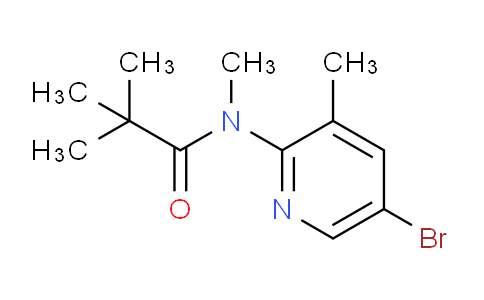 CAS No. 245765-92-8, N-(5-Bromo-3-methylpyridin-2-yl)-N-methylpivalamide