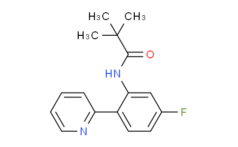 CAS No. 1202805-93-3, N-(5-fluoro-2-(pyridin-2-yl)phenyl)pivalamide