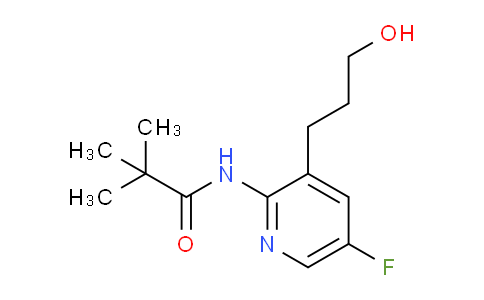 CAS No. 1228665-80-2, N-(5-Fluoro-3-(3-hydroxypropyl)pyridin-2-yl)-pivalamide