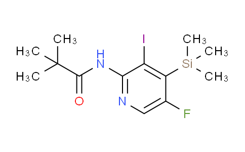 CAS No. 1299607-78-5, N-(5-Fluoro-3-iodo-4-(trimethylsilyl)pyridin-2-yl)pivalamide