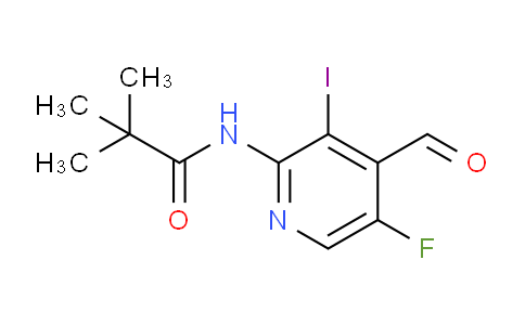 CAS No. 1299607-38-7, N-(5-Fluoro-4-formyl-3-iodopyridin-2-yl)pivalamide