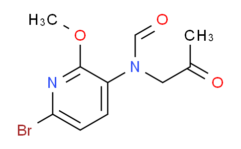 CAS No. 1123194-97-7, N-(6-Bromo-2-methoxypyridin-3-yl)-N-(2-oxopropyl)formamide