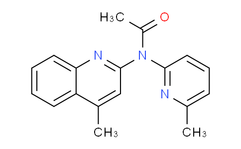 CAS No. 342653-91-2, N-(6-Methylpyridin-2-yl)-N-(4-methylquinolin-2-yl)acetamide