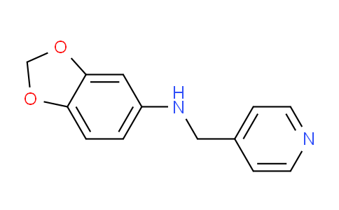 CAS No. 774553-99-0, N-(Pyridin-4-ylmethyl)benzo[d][1,3]dioxol-5-amine