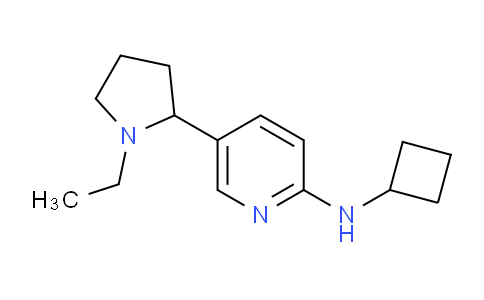 CAS No. 1352482-08-6, N-Cyclobutyl-5-(1-ethylpyrrolidin-2-yl)pyridin-2-amine
