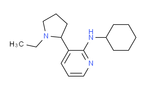 CAS No. 1352529-30-6, N-Cyclohexyl-3-(1-ethylpyrrolidin-2-yl)pyridin-2-amine