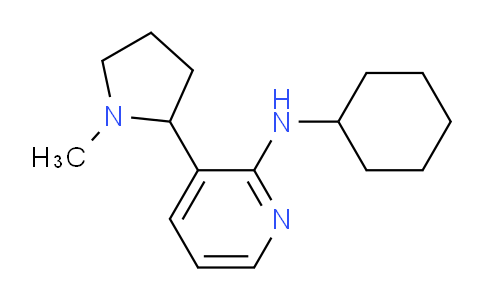 CAS No. 1352499-58-1, N-Cyclohexyl-3-(1-methylpyrrolidin-2-yl)pyridin-2-amine