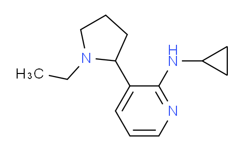 CAS No. 1352491-30-5, N-Cyclopropyl-3-(1-ethylpyrrolidin-2-yl)pyridin-2-amine
