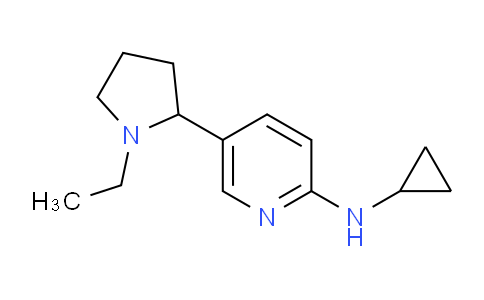 CAS No. 1352530-63-2, N-Cyclopropyl-5-(1-ethylpyrrolidin-2-yl)pyridin-2-amine