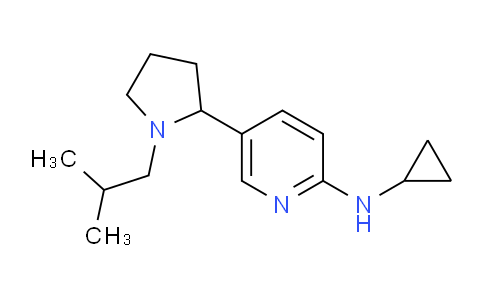 CAS No. 1352515-91-3, N-Cyclopropyl-5-(1-isobutylpyrrolidin-2-yl)pyridin-2-amine