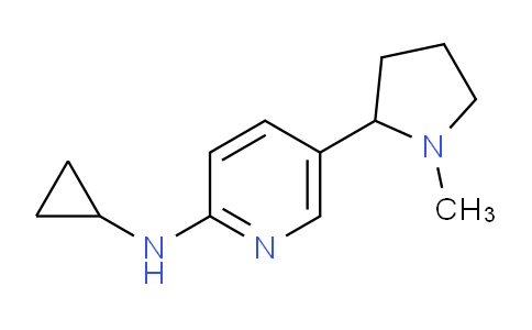 CAS No. 1352515-86-6, N-Cyclopropyl-5-(1-methylpyrrolidin-2-yl)pyridin-2-amine