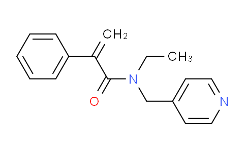 CAS No. 57322-50-6, N-Ethyl-2-phenyl-N-(pyridin-4-ylmethyl)acrylamide