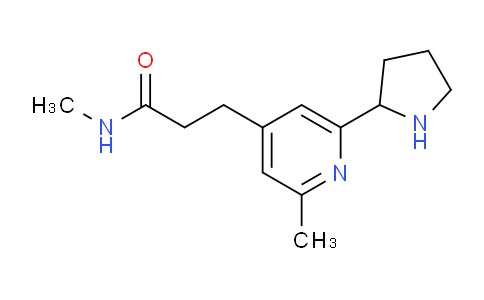 CAS No. 1361116-66-6, N-Methyl-3-(2-methyl-6-(pyrrolidin-2-yl)pyridin-4-yl)propanamide